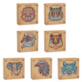 custom unique shape wooden animal jigsaw puzzles mysterious gift for adult kids educational montessori children's toys gift